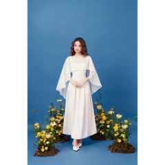 Đầm Nữ Dự Tiệc Hai Dây Dáng Xoè Trơn Kèm Áo Choàng Sang Trọng Quyến Rũ - GABBIE DRESS - GOÛT DE JUN