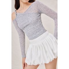 Áo Thun Nữ Thiết Kế Lệch Vai Tay Dài Ôm Body - BLOMY TOP - GOÛT DE JUN