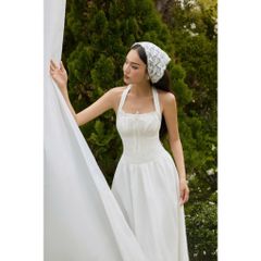 Đầm Nữ Cổ Yếm Hở Lưng Dáng Dài Mùa Hè Nữ Tính Form Xòe - LANIS DRESS - GOÛT DE JUN