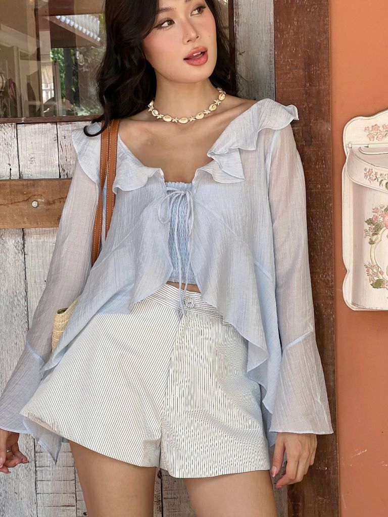 Quần Trơn Kẻ Sọc Đơn Giản Mùa Hè Năng Động Dành Cho Nữ - ZINNI SHORT - GOÛT DE JUN