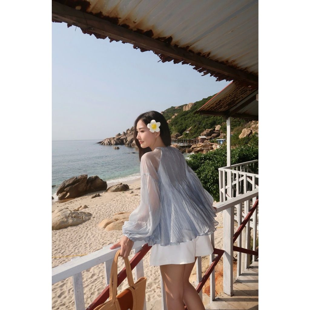 Áo  Nữ Tay Dài Voan Tơ Bồng Bềnh Siêu Xinh - NYSA TOP - GOÛT DE JUN