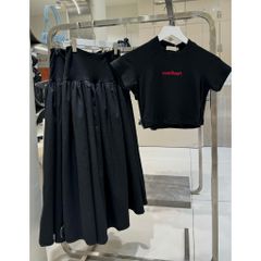 Set Áo Croptop Nữ Basic Phối Chân Váy Dài Dáng Xòe ( bán lẻ ) - KARIN SET - GOÛT DE JUN