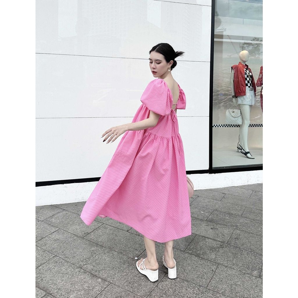 GOÛT DE JUN - Đầm nữ babydoll thiết kế hơ lưng   - KATIE DRESS