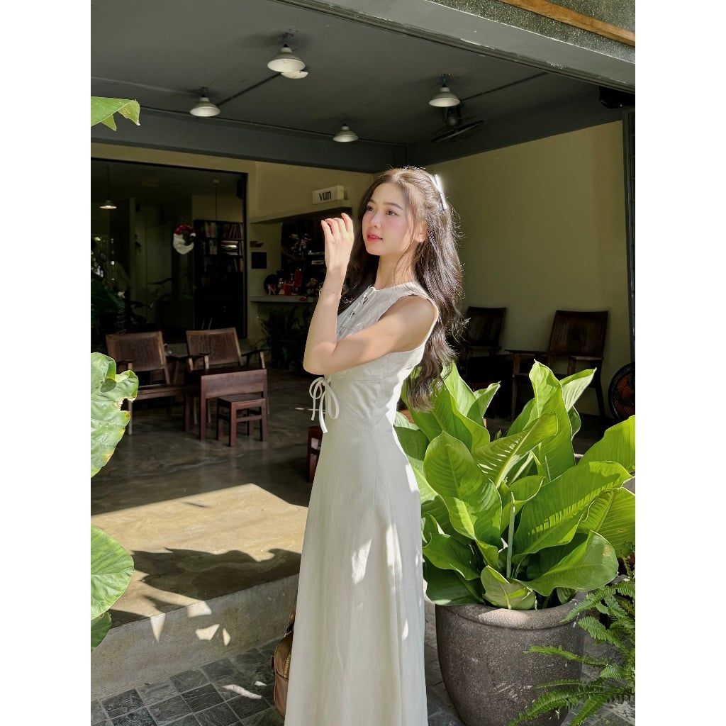 Đầm Nữ Thiết Kế Thắt Dây Form Dài Tôn Dáng- EMRI DRESS - GOÛT DE JUN