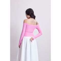 Áo Nữ Dài Tay Trễ Vai Nữ Tính Basic Dễ Phối Đồ  - DISA TOP - GOÛT DE JUN