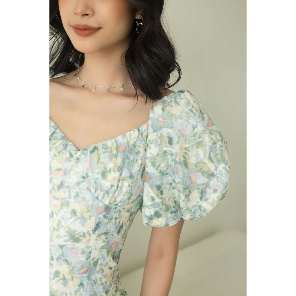 GOÛT DE JUN - Đầm hoa tay bồng - Elio Dress