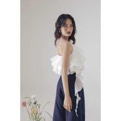 GOÛT DE JUN - Áo Croptop Cổ Yếm Tầng Bèo - AURA DRESS