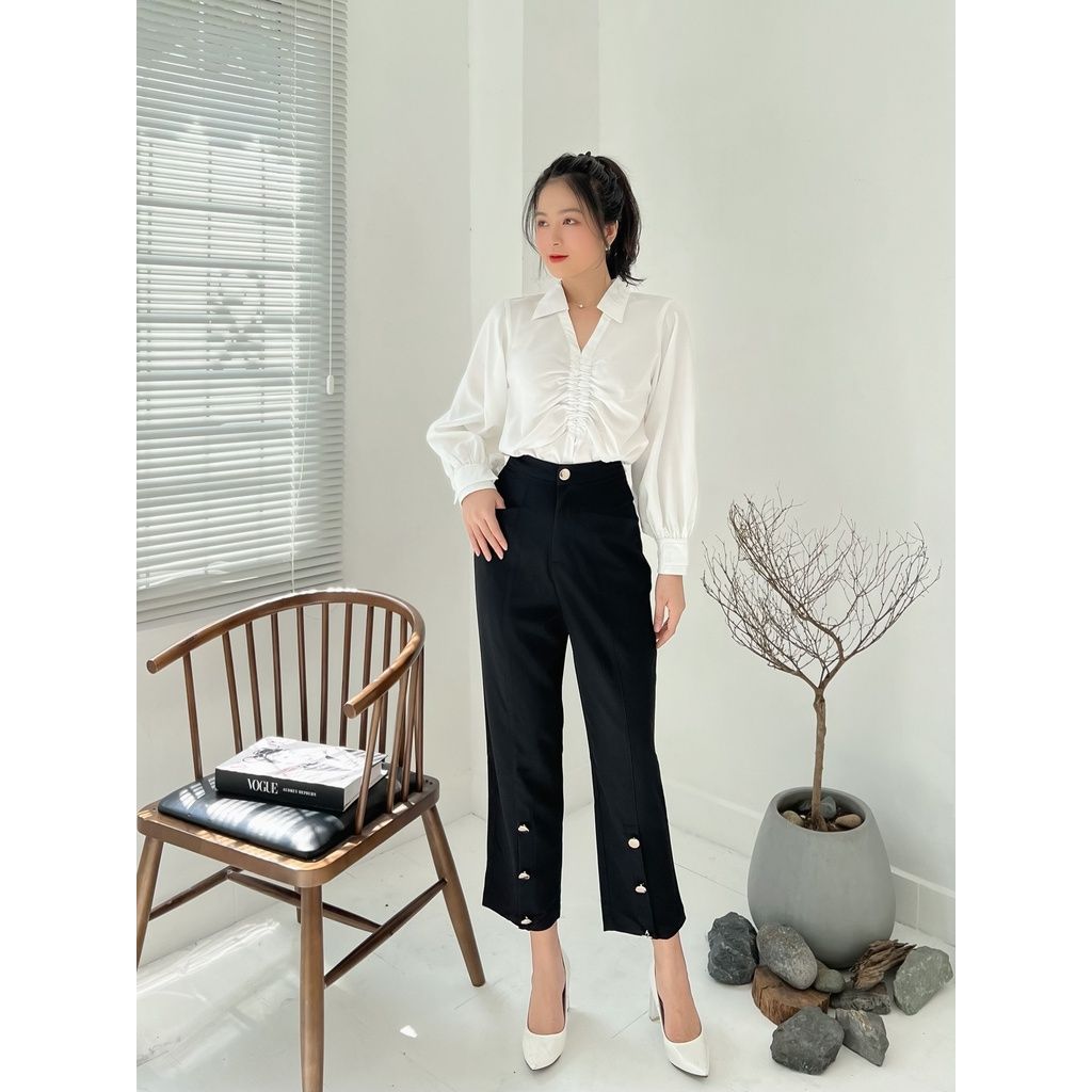 Áo Sơ Mi Freesize Nhún Ngực - XUCHI SHIRT - GOÛT DE JUN