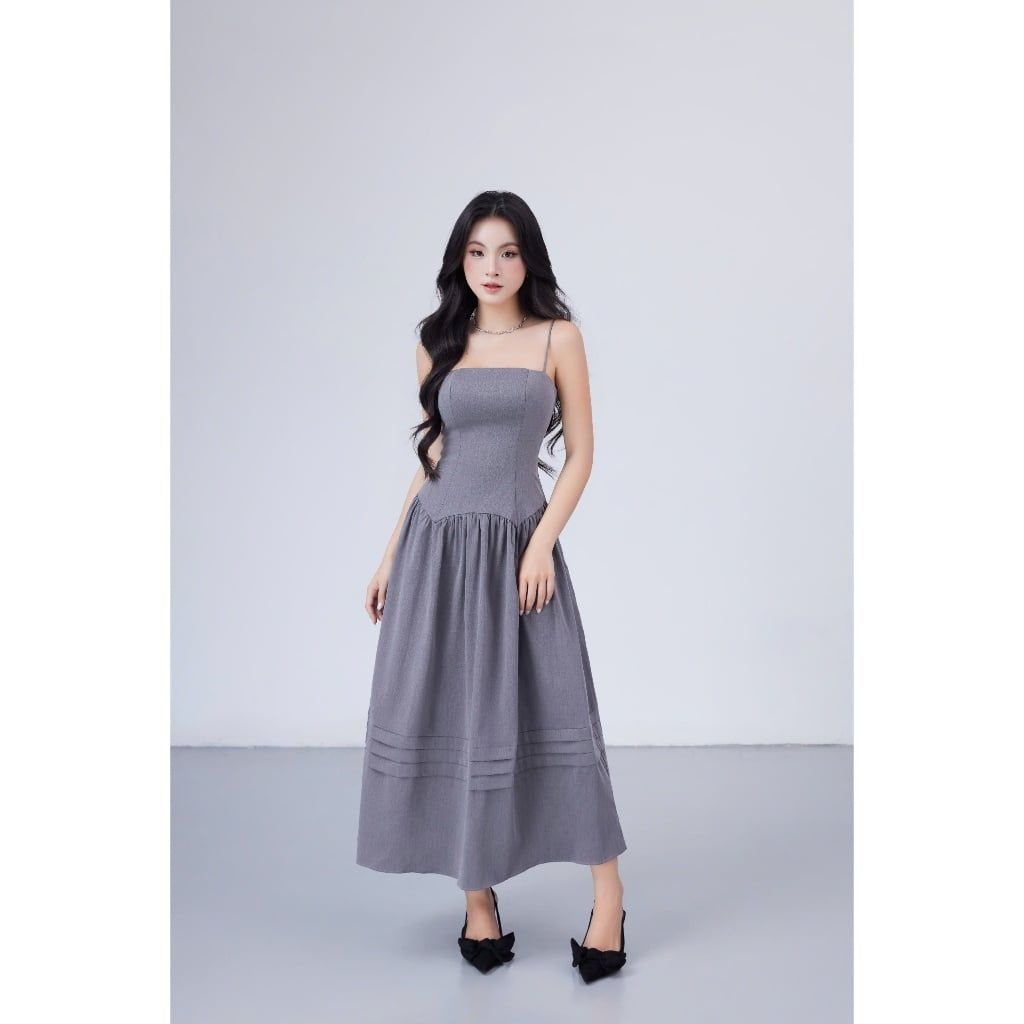 Đầm Nữ Thiết Kế Hai Dây Dự Tiệc Dáng Xòe Sang Trọng - THONY DRESS - GOÛT DE JUN