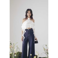 GOÛT DE JUN - Áo Croptop Cổ Yếm Tầng Bèo - AURA DRESS