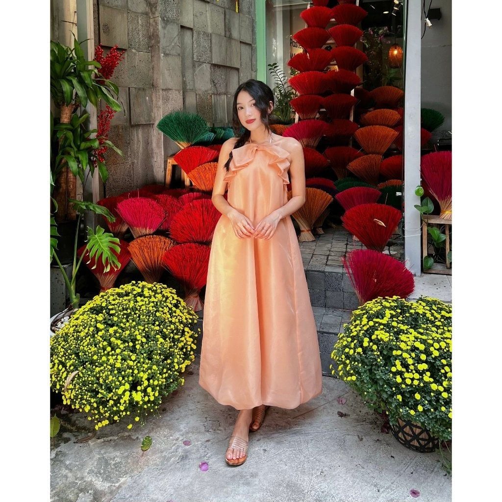 Đầm Nữ Cổ Yếm Dài Dáng Bí Hot Trend - MARIE DRESS - GOÛT DE JUN