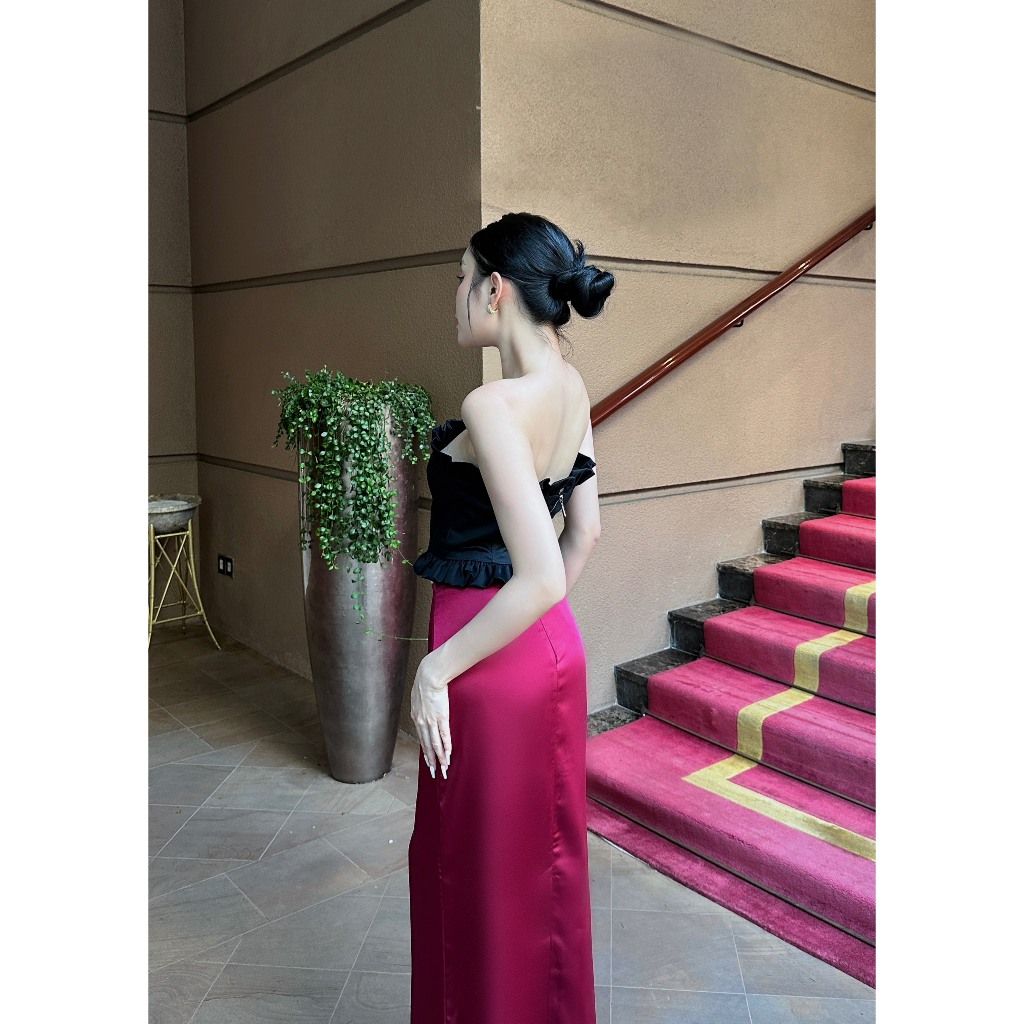 Áo Croptop Nữ Cúp Ngực Phối Bèo -ANNI TOP - GOÛT DE JUN