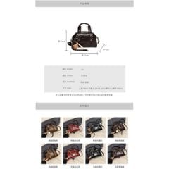 Túi Đeo Chéo Nữ Phong Cách Retro Châu Âu Màu Đỏ Kèm Charm