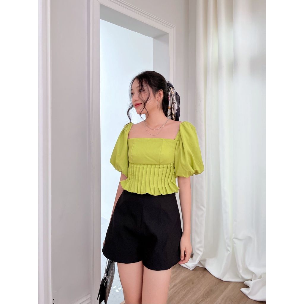 GOÛT DE JUN - Áo Croptop may chiết eo - Miyo Top