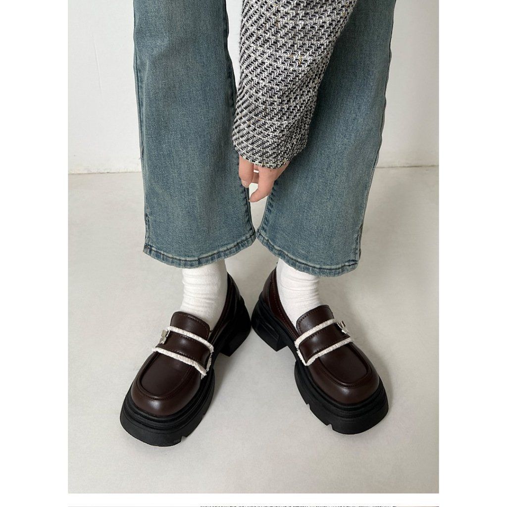 Giày Da Thời Trang Phong Cách Vintage cho Nữ (size lớn - nên lùi 1 size)- GOÛT DE JUN