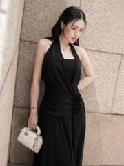 Đầm Nữ Senci Dáng Dài Chiét Eo Phối Hoa GOÛT DE JUN