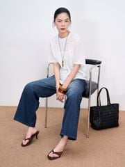 Quần Jeans Nữ KERFUL Wash Ống Đứng Basic Thời Trang GOUT DE JUN