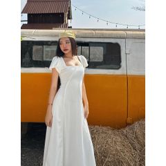 Đầm Nữ Dáng Dài Tay Bồng Cổ Vuông - LOTUS DRESS - GOÛT DE JUN