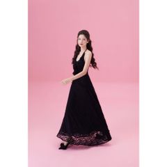 Đầm Xòe Nữ Dự Tiệc Cổ Yếm Nhún Eo Tôn Dáng Viền Bèo Ren Hoa Sang Trọng - JELISS DRESS - GOÛT DE JUN
