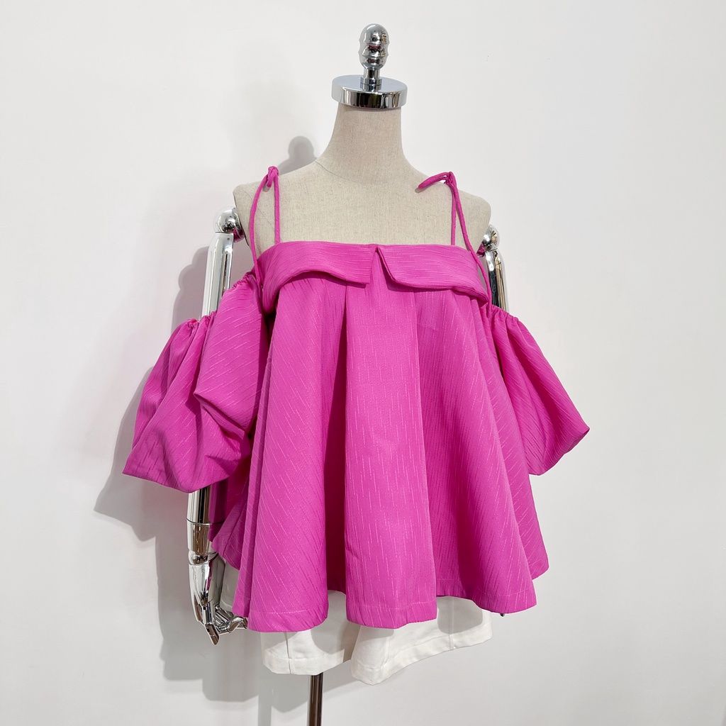 GOÛT DE JUN - Áo nữ rớt vai tay phồng babydoll  - LINLY TOP