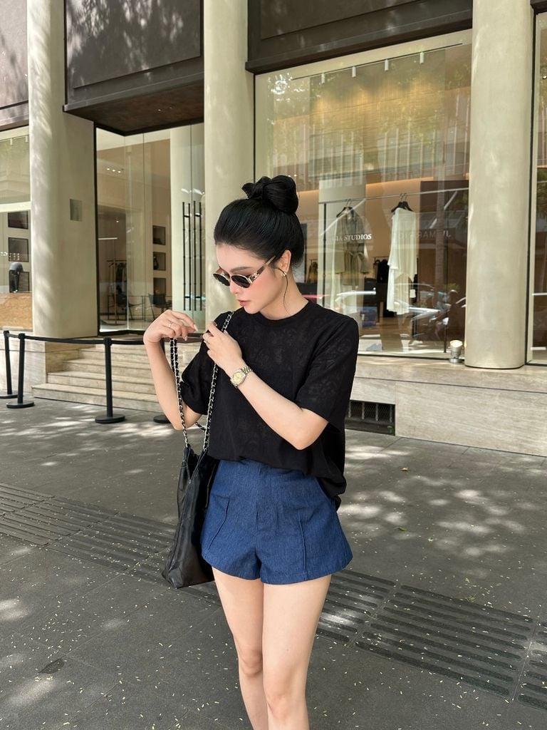 Quần Short Nữ TICLEN Lưng Cao Basic Tôn Dáng GOÛT DE JUN