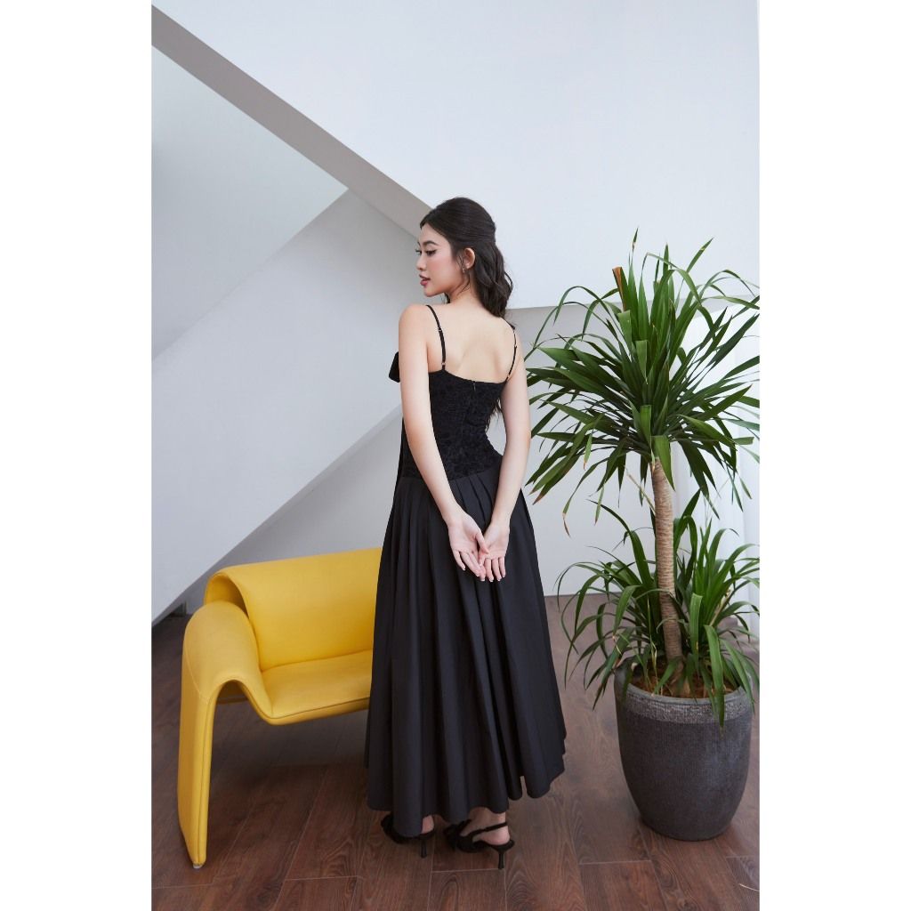 Đầm Nữ Hai Dây Dự Tiện Phối Dáng Xòe - LADIES DRESS - GOÛT DE JUN