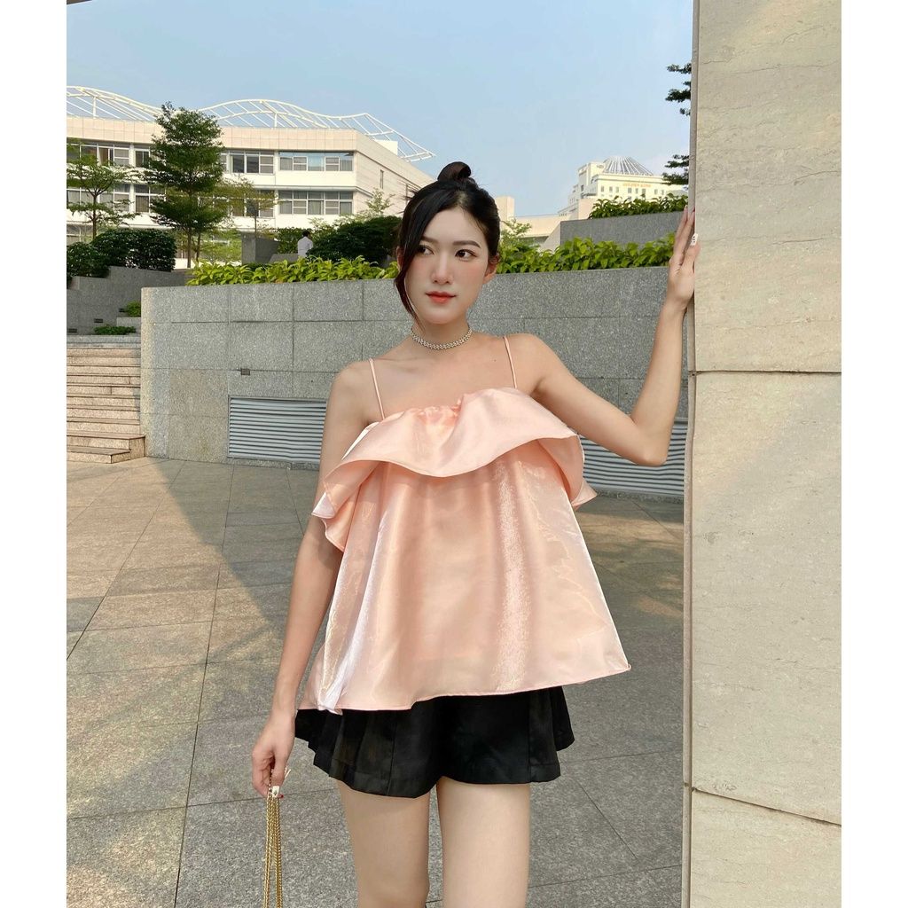 GOÛT DE JUN - Áo hai dây nữ babydoll - SHINY TOP