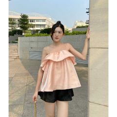 GOÛT DE JUN - Áo hai dây nữ babydoll - SHINY TOP