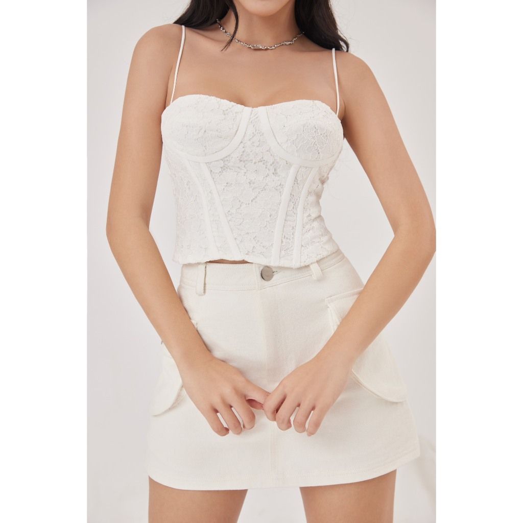 Áo Croptop 2 Dây Dáng Corset Sexy - ZIEL TOP - GOÛT DE JUN