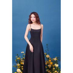 Đầm Dự Tiệc Hai Dây Dáng Xoè Trơn Kèm Áo Choàng Sang Trọng Quyến Rũ - WANRI DRESS - GOÛT DE JUN