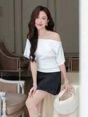 Áo Nữ SHUFFI TOP Lệch Vai Tay Lửng Thanh Lịch GOUT DE JUN
