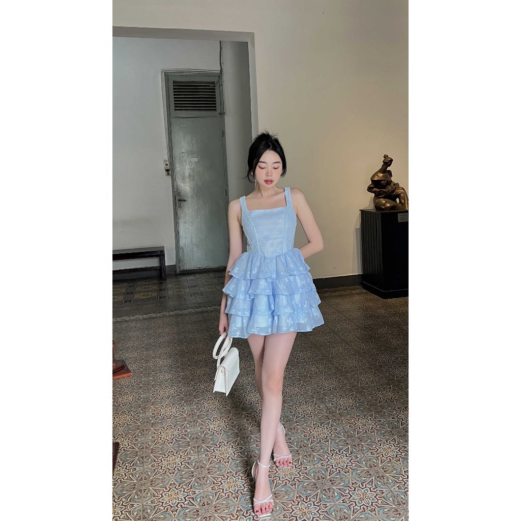 Đầm nữ thiết kế cổ vuông 4 tầng FILIZ DRESS - GOÛT DE JUN