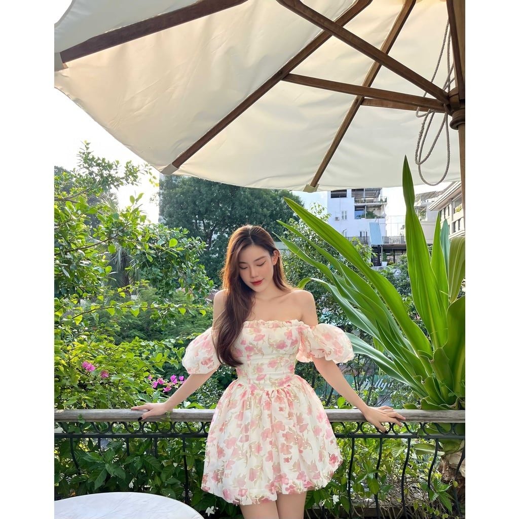 GOÛT DE JUN - Đầm hoa tay bồng - Maisie Dress