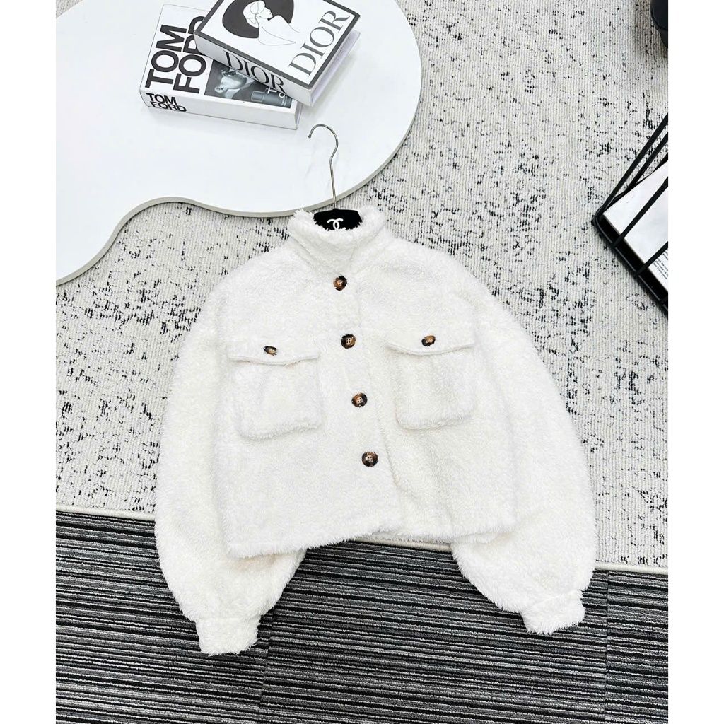 Áo Khoác Nữ Phối Lông Mùa Đông Hàn Quốc - ELEN JACKET - GOÛT DE JUN