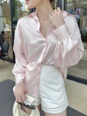 Áo Sơmi Nữ JOVIE Chất Lụa Tay Dài Basic Thanh Lịch GOÛT DE JUN