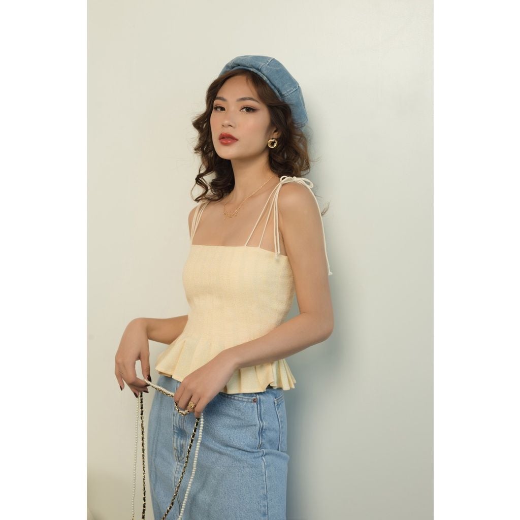 GOÛT DE JUN - Áo hai dây vải bố - HARO TOP