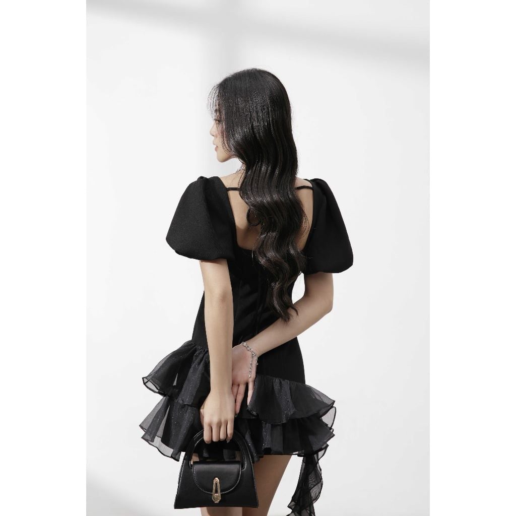 Đầm Nữ Tay Phồng Cổ Vuông Thiết Kế Tầng Xòe ZYNA DRESS - GOÛT DE JUN