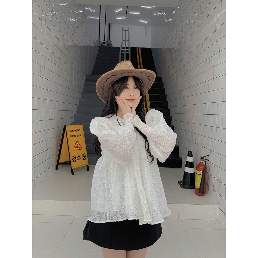 GOÛT DE JUN - Áo nữ babydoll tay dài - Leza Top