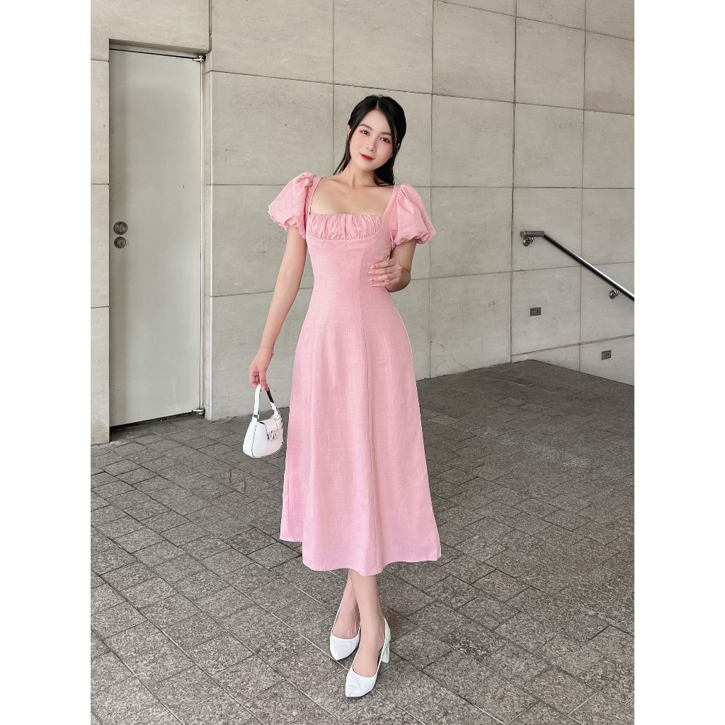 Đầm Nữ Tay Phồng Dáng Dài Thanh Lịch Amore Dress - GOÛT DE JUN
