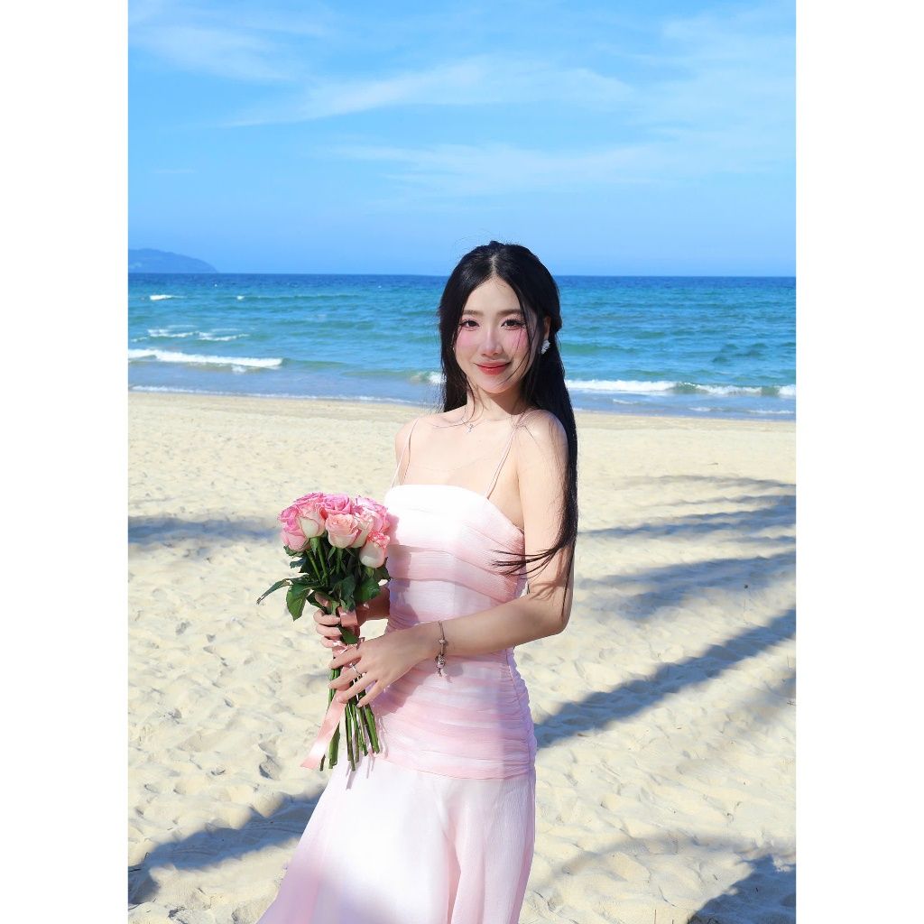Đầm Nữ Maxi Ôm Body Hai Dây Nhún Eo Dáng Xòe Tôn Dáng - OTANI DRESS - GOÛT DE JUN