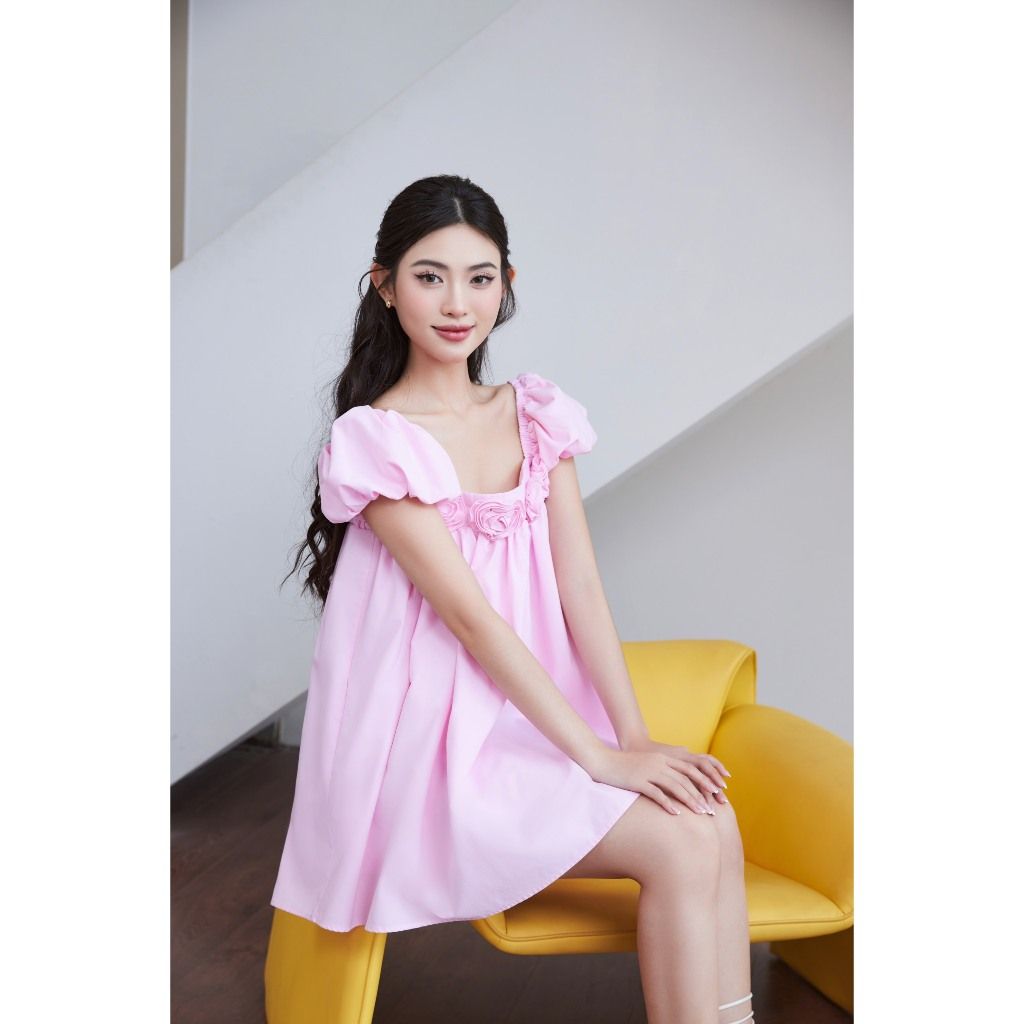 Đầm Nữ Babydoll Tay Phồng Dễ Thương - NAVIN DRESS - GOÛT DE JUN