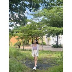 GOÛT DE JUN - Áo croptop thun dây cột kiểu - Koma Top