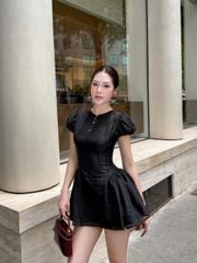 Đầm Nữ MIEKO Dress Cổ Tròn Xuyên Thấu Phối Nút Sang Chảnh GOÛT DE JUN
