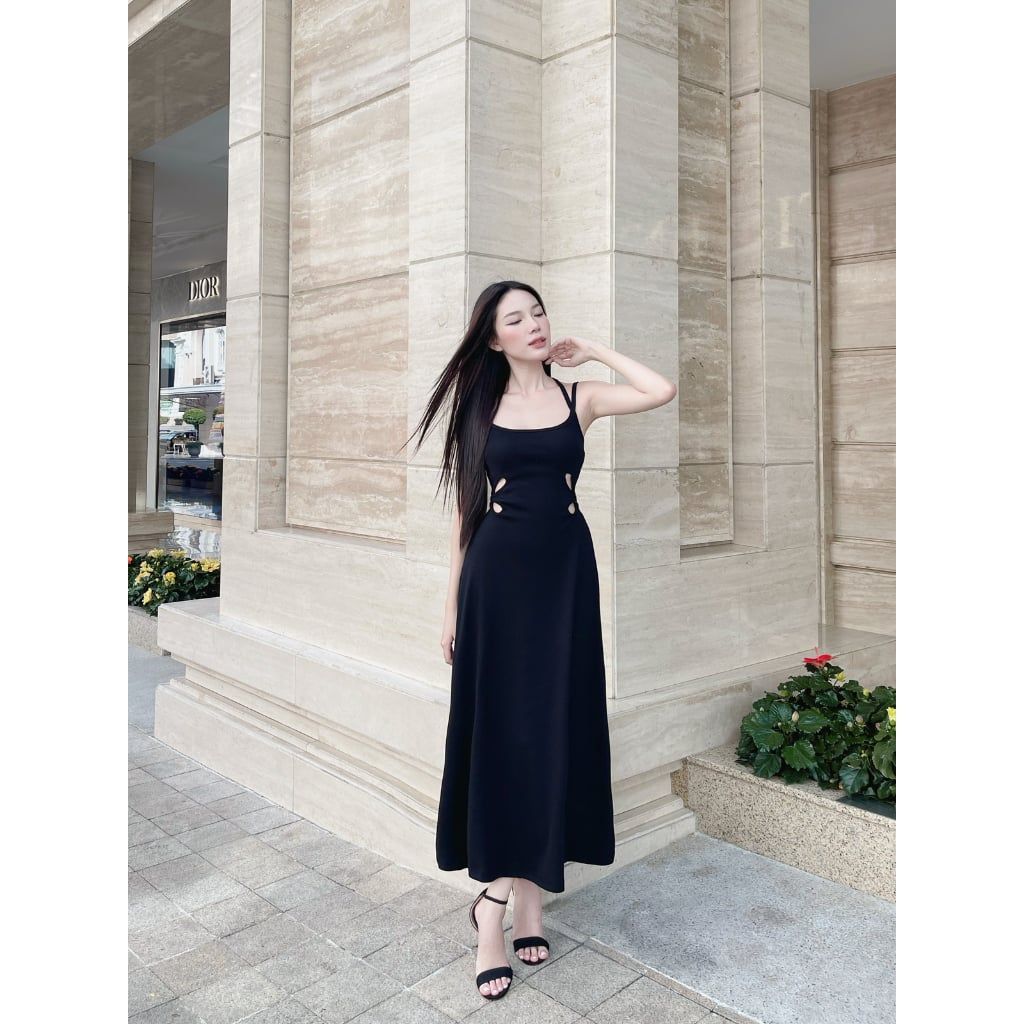 Đầm Hai Dây Cut Out Dáng Xòe Form Dài - TORY DRESS - GOÛT DE JUN