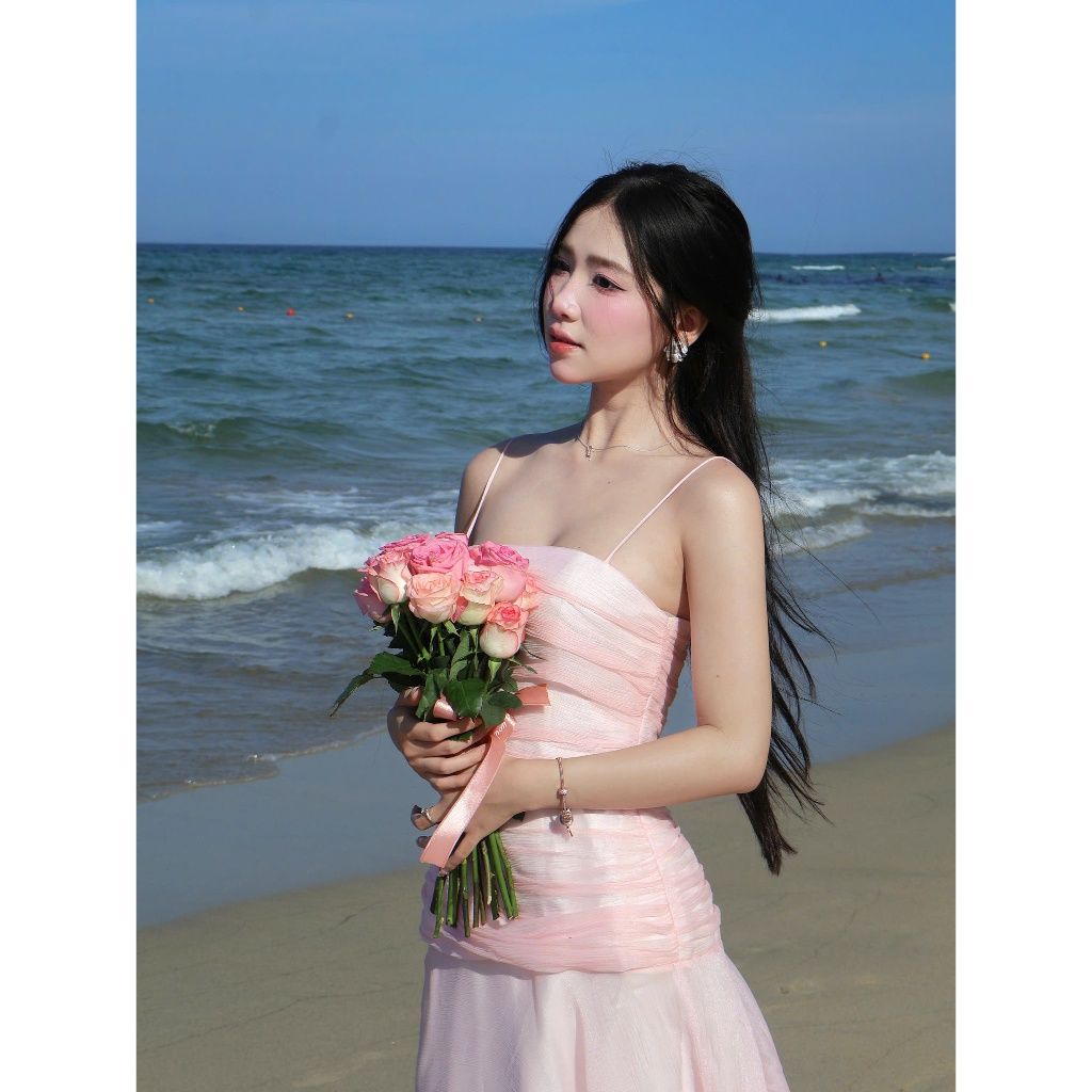 Đầm Nữ Maxi Ôm Body Hai Dây Nhún Eo Dáng Xòe Tôn Dáng - OTANI DRESS - GOÛT DE JUN