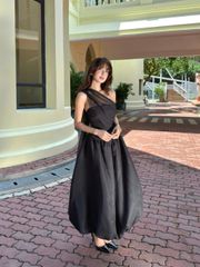 Đầm Nữ CYONS DRESS Form Bí Lệch Vai Dự Tiệc Sang Chảnh GOUT DE JUN