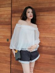 Quần Short Nữ COSAH Basic Phối Bèo Thời Trang GOÛT DE JUN