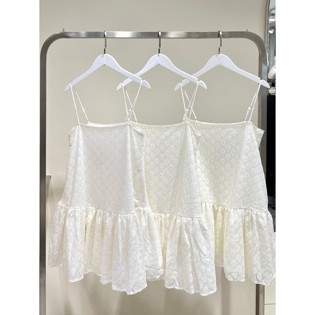 Đầm Nữ Ren Hoa Hai Dây Form Xòe Bánh Bèo - MISTY DRESS - GOÛT DE JUN