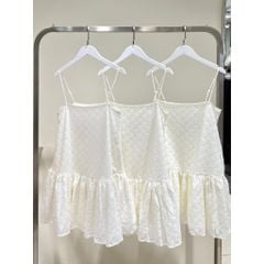 Đầm Nữ Ren Hoa Hai Dây Form Xòe Bánh Bèo - MISTY DRESS - GOÛT DE JUN