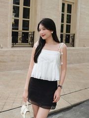 Áo Nữ WIROYS Hai Dây Mùa Hè Xếp Ly Dễ Thương GOUT DE JUN